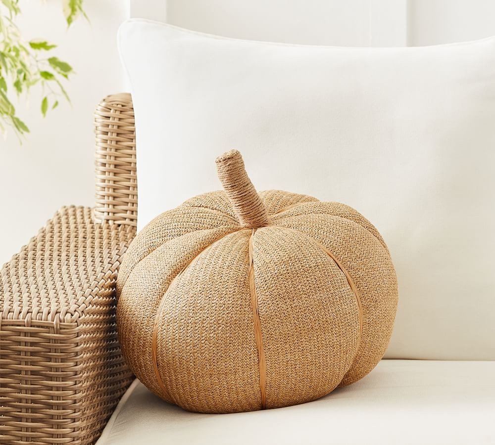 Pumpkin Shaped Indoor/Outdoor Pillow | Pottery Barn (US)