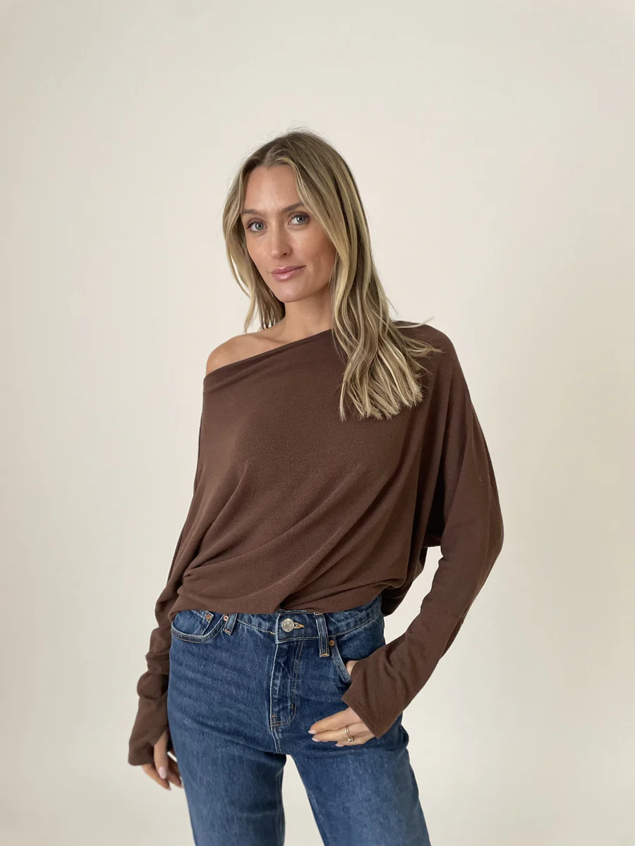 the anywhere top [chestnut] | Six fifty clothing