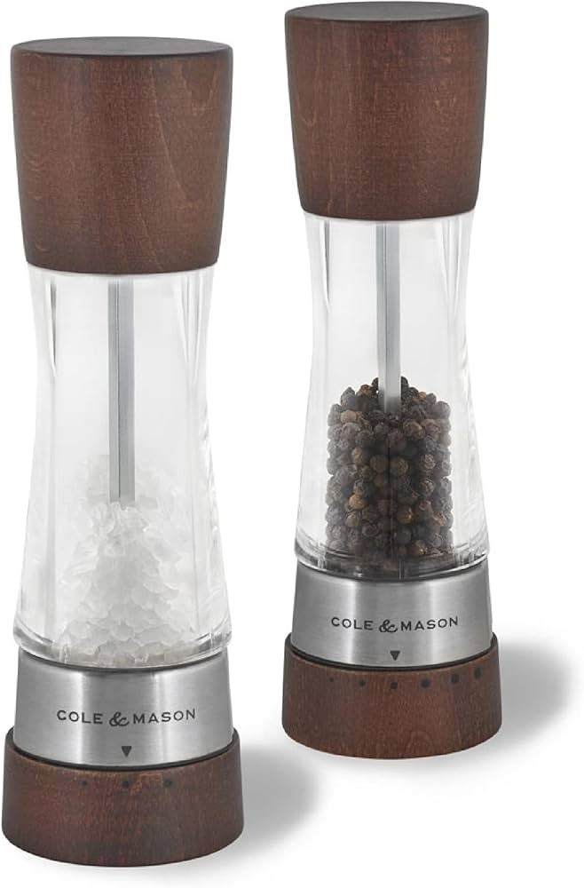 Cole & Mason Derwent Salt & Pepper Mill Gift Set - Salt and Pepper Grinders - Refillable Seasonin... | Amazon (US)