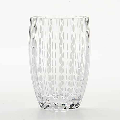 Zafferano Perle Glass Tumbler Transparent 11oz (Set of 2) | Amazon (US)