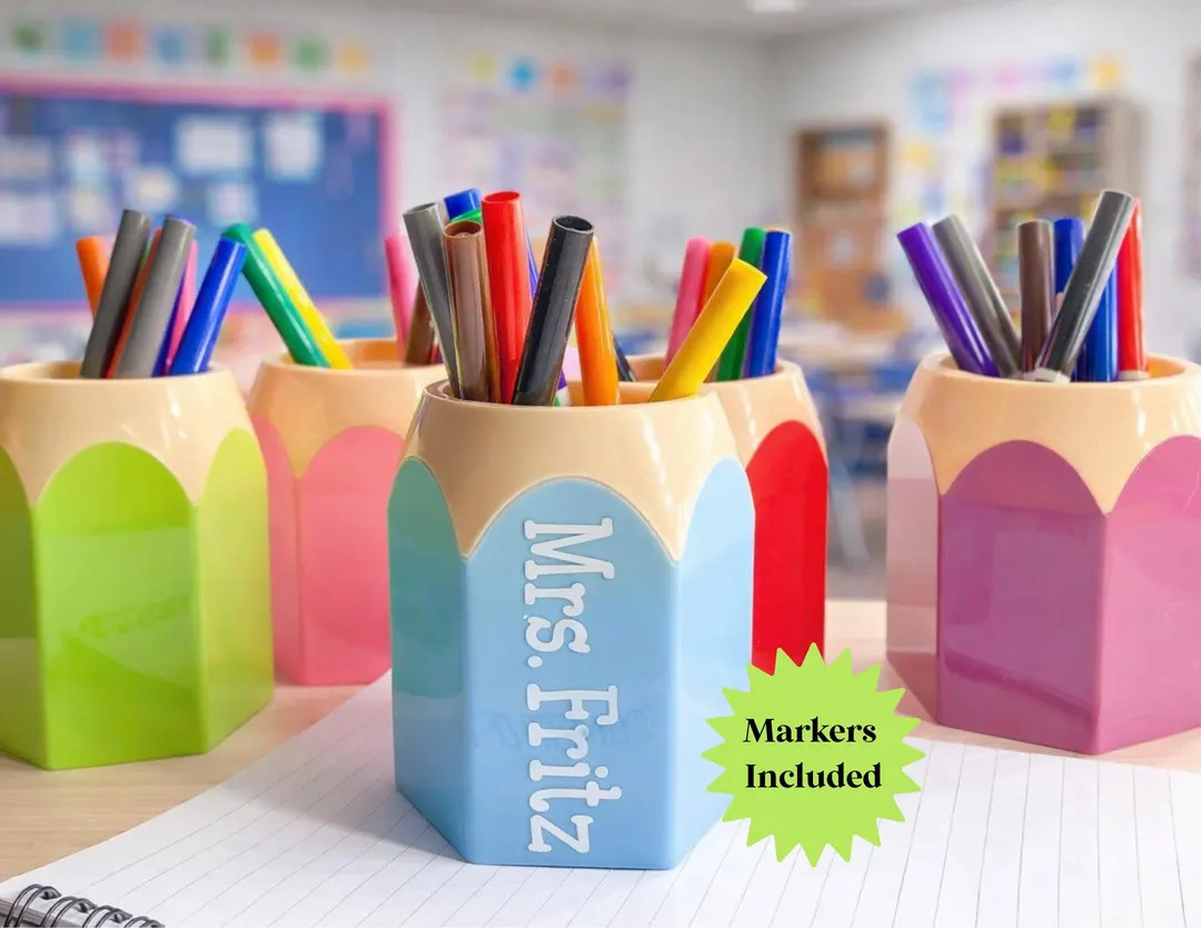 Personalized Pencil Holder for Desk Decor for Classroom Teacher Organization Preschool Teacher Gi... | Etsy (US)