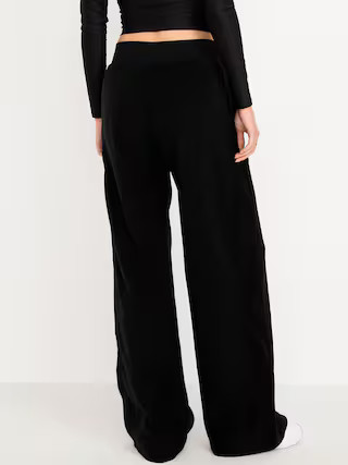 Extra High-Waisted Microfleece Wide-Leg Sweatpants | Old Navy (US)