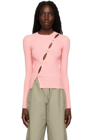 Paris Georgia - Pink Lola Long Sleeve T-Shirt | SSENSE