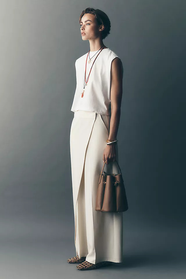 Wrap Front Trouser Pants | Anthropologie (US)