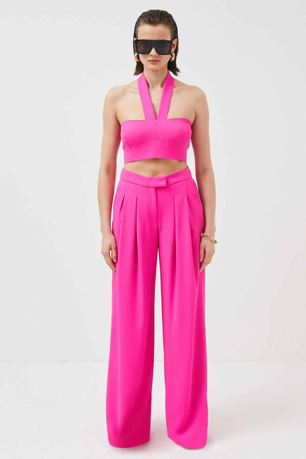 Limited Edition Oversized Wide Leg Trousers | Karen Millen UK & IE