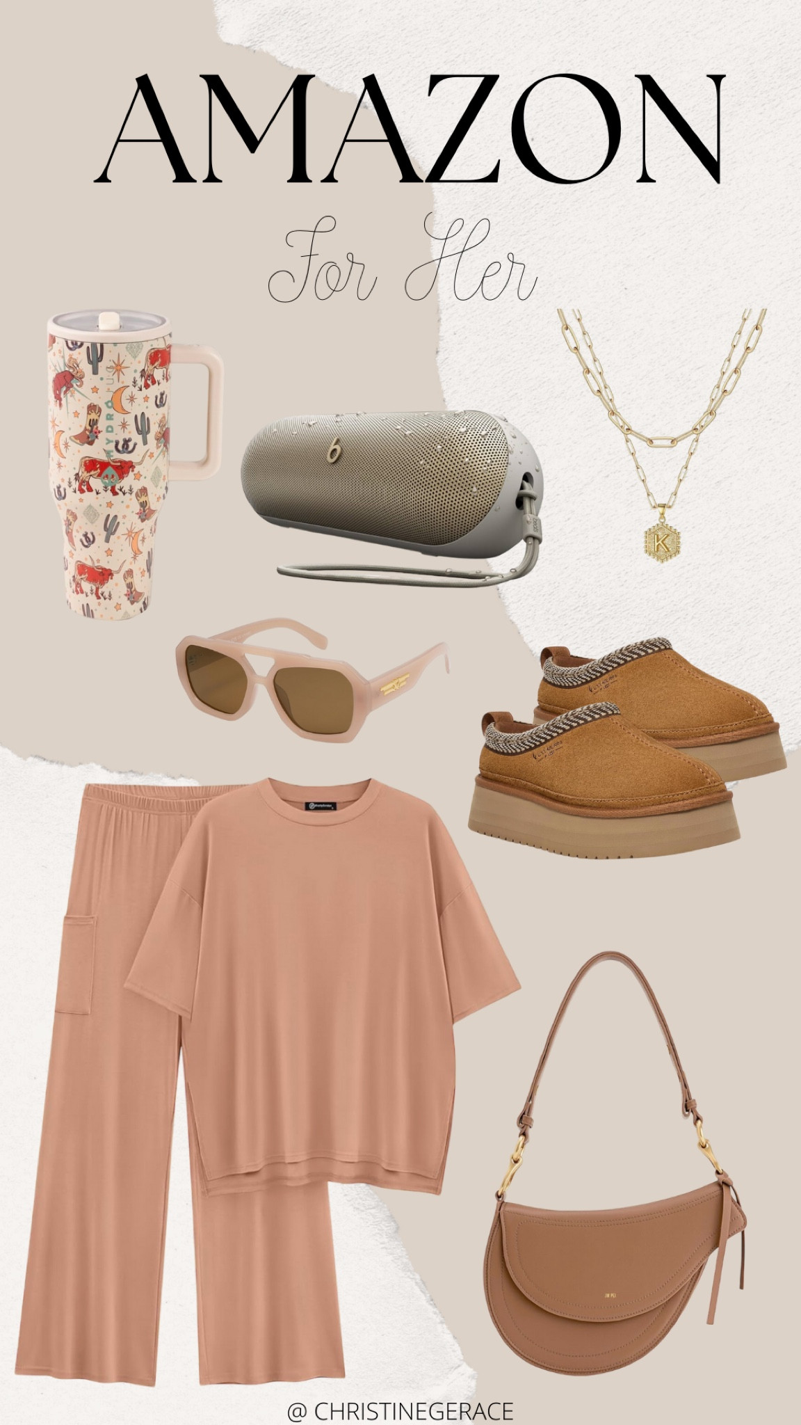 Amazon fall | winter fashion finds for her ! I’d love to receive any of these as a gift ! 

Lounge set, slippers, travel hydrojug, necklace, beats pill stereo, purse, sunglasses 

#LTKGiftGuide #LTKCyberWeek #LTKHoliday