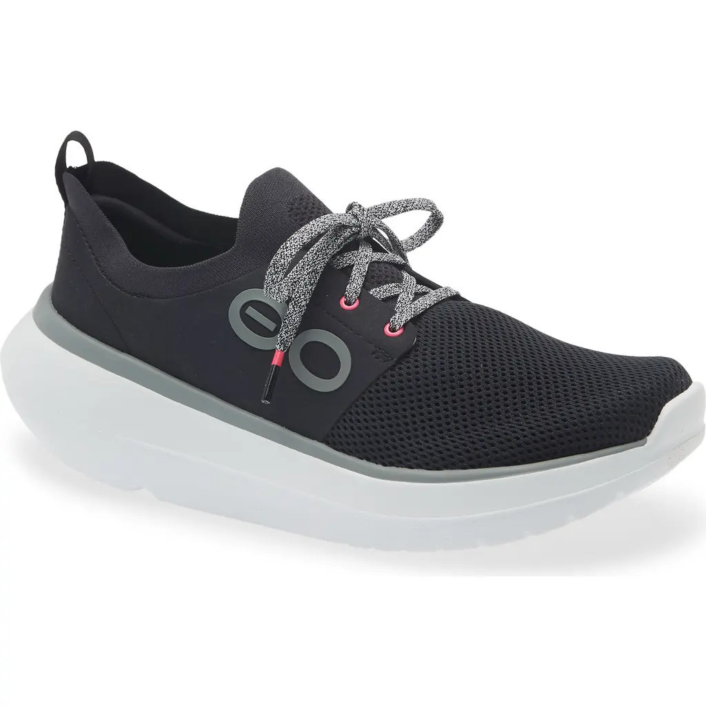 Oofos OOmy Stride Sneaker in White Black at Nordstrom, Size 7.5 | Nordstrom