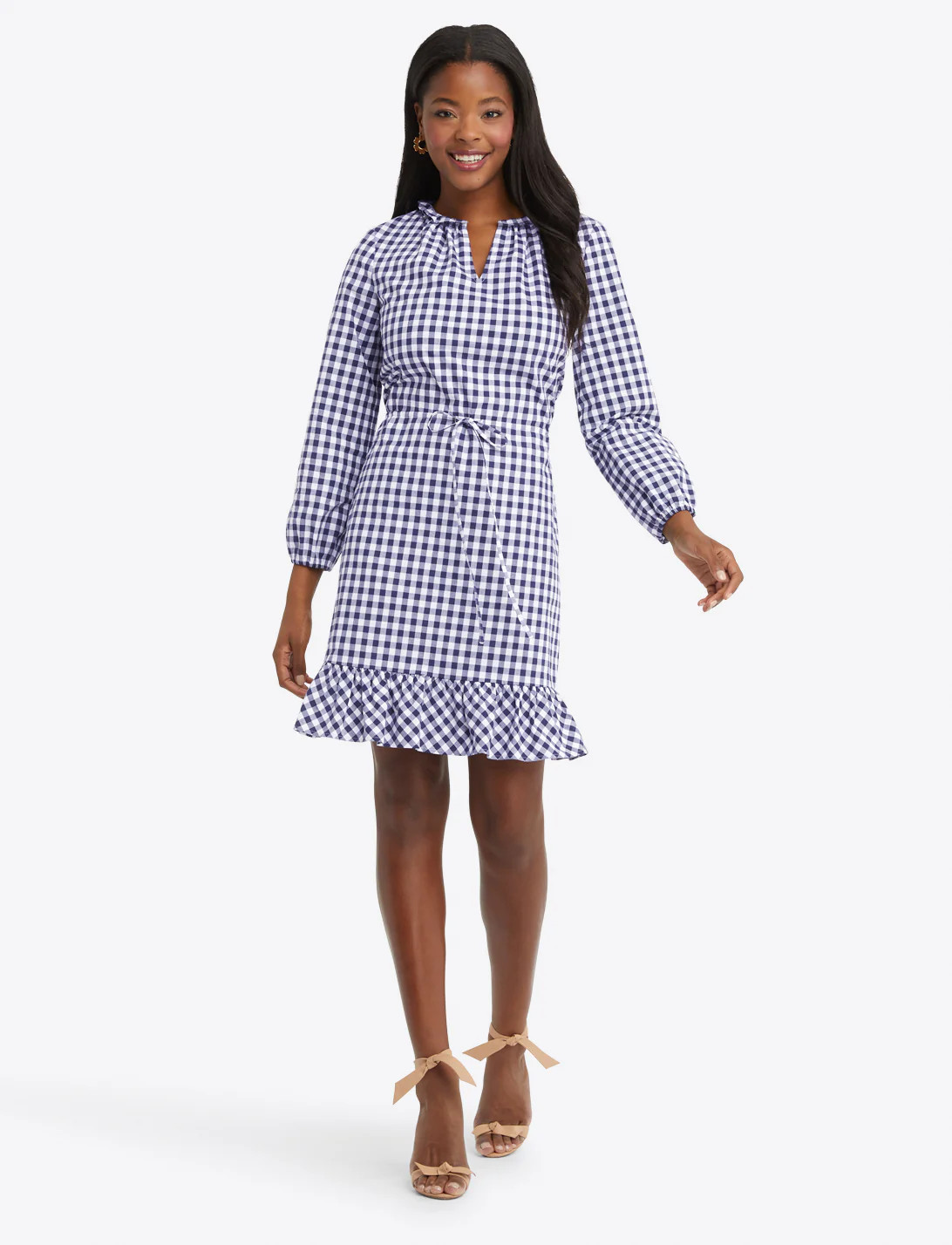 Lucinda Popover Dress in Gingham | Draper James (US)