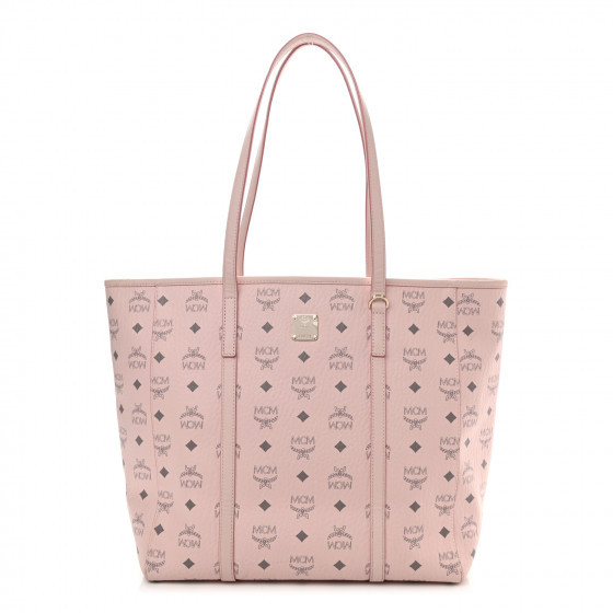 MCM Visetos Toni Shopper Tote Powder Pink | FASHIONPHILE (US)
