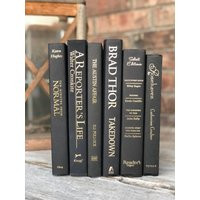 Decorative Books, Coffee Table Neutral Books By Color, Black For Display, Shelf Decor, Decorative Bo | Etsy (US)