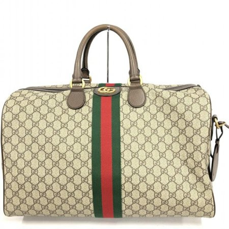 Used GUCCI Gucci Boston Bag Beige Offidia GG Supreme 547953 Drum | Walmart (US)
