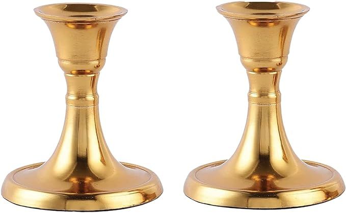 Rely+ Gold Candle Holder Set of 2 - Decorative Taper Candles for Candlesticks - Candle Stick Cand... | Amazon (US)