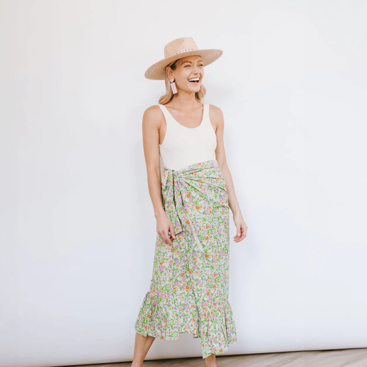 Key Lime Flower Vienna Sarong | Sunshine Tienda