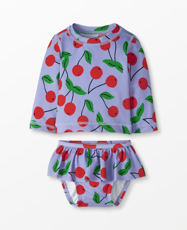 Baby Recycled Rash Guard & Skirted Bikini Bottom Set | Hanna Andersson