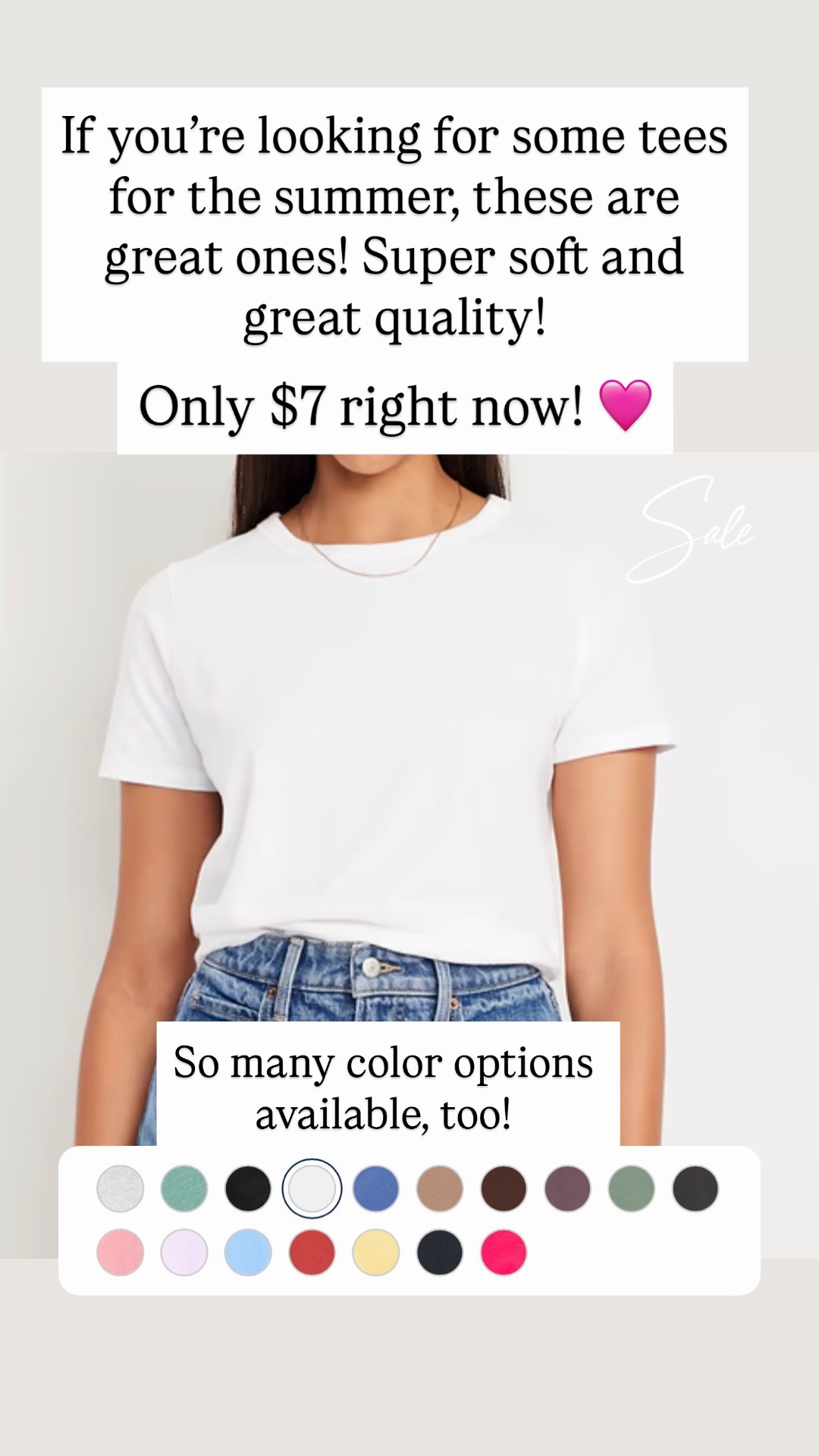 If you’re looking for some great T-shirts for the summer, these are great options and only seven dollars ￼

#LTKootd #LTKSaleAlert