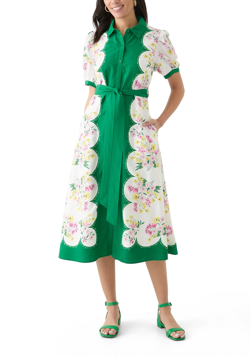 Women's Printed Belted Shirtdress | Belk