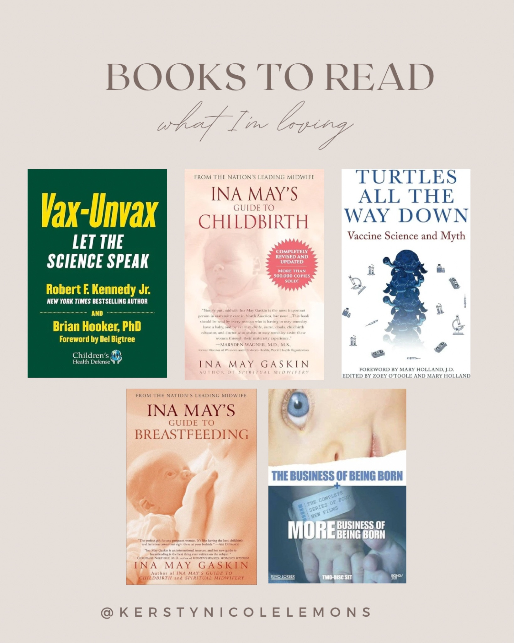 I really only read my Bible and books that are educational! With us wanting to start a family this year I am doing all my research now so when that time comes I know exactly what I want for my family + I! Sharing what I’m reading! 

Non-toxic, birth, mama to be

#LTKBaby #LTKBump #LTKFamily