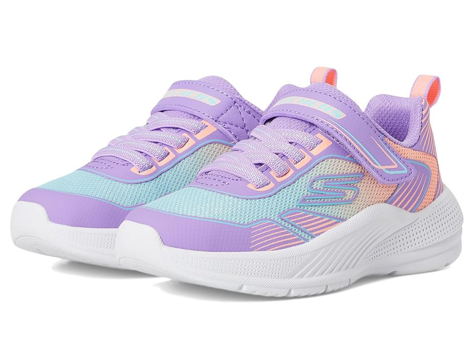 SKECHERS KIDS Microspec Advance - Oasis Point 303657L (Little Kid/Big Kid) Girls Shoes Lavendar/Multi : 13.5 Little Kid M, Synthetic | Zappos