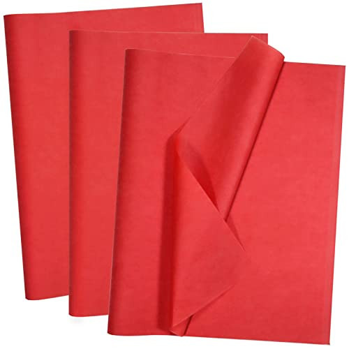 100 Sheets Red Tissue Paper Artdly 14 x 20 Inches Red Wrapping Paper Bulk for Weddings Birthday DIY Project Wrapping Crafts Decor | Amazon (US)