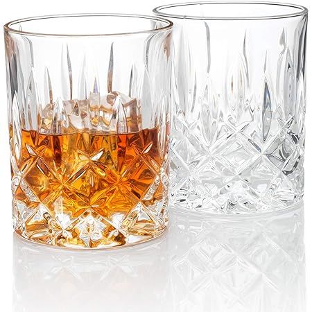 Hemswell Crystal Whiskey Glass Old Fashioned Glass Set of 2 - Whisky Glasses 2-11oz Crystal Low B... | Amazon (US)