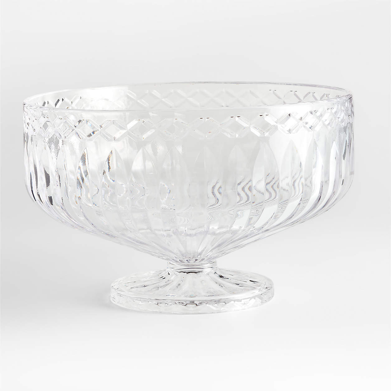 Hatch Faceted Glass Punch Bowl and Champagne Bucket + Reviews | Crate & Barrel | Crate & Barrel