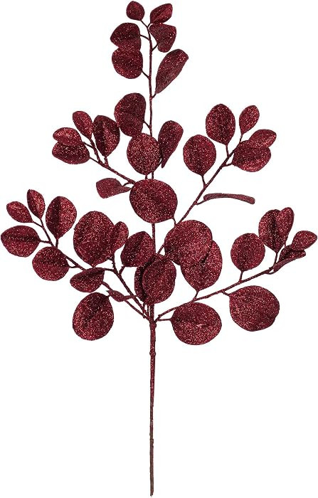 Vickerman 25" Burgundy Artificial Dogwood Glitter Spray, 3 per Bag. | Amazon (US)