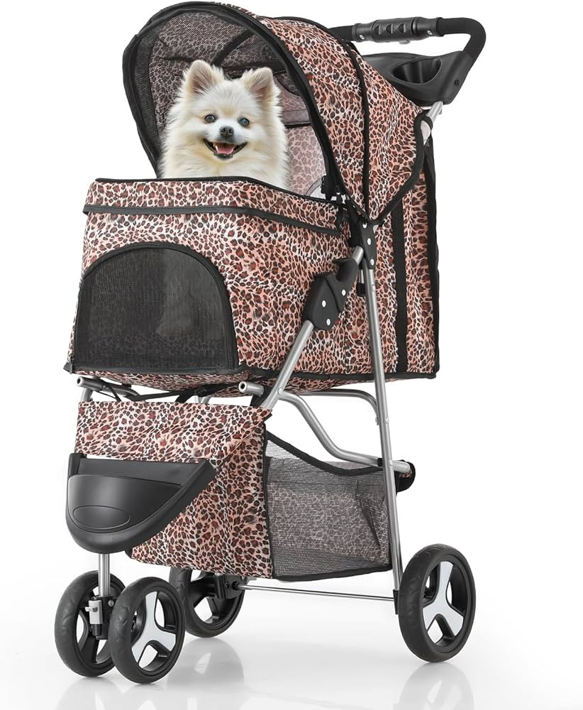 MoNiBloom 3 Wheels Pet Dog Cat Stroller for Small Medium Dogs Cats, Lightweight Foldable Jogger S... | Amazon (US)