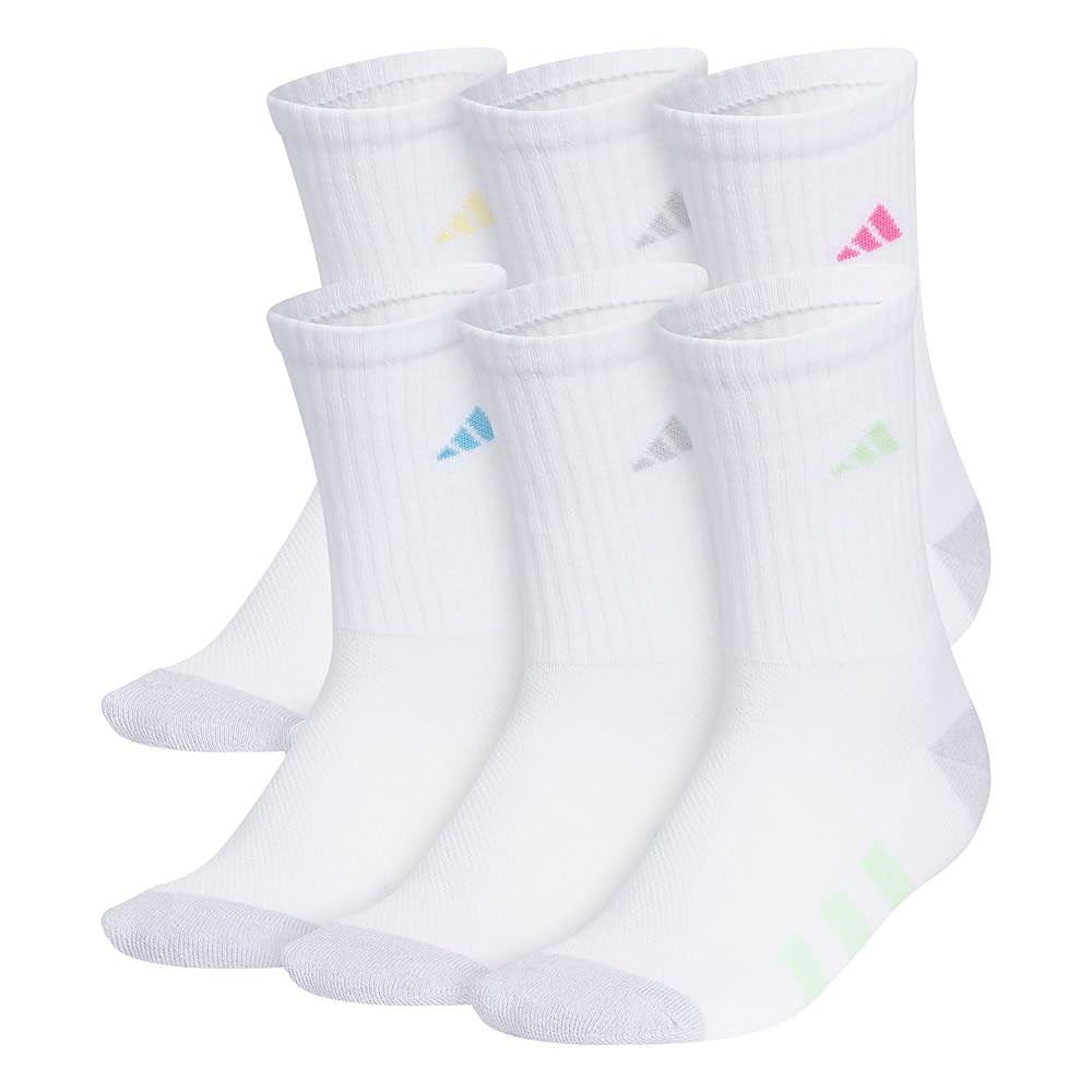adidas Unisex Youth Athletic Cushioned 6-Pack, Crew Socks Kids for Sports, Durable & Breathable | Amazon (US)