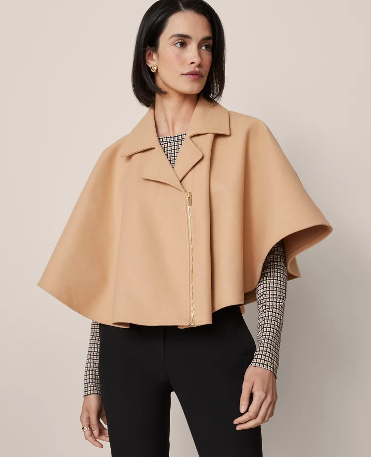 Cropped Zip Poncho | Ann Taylor