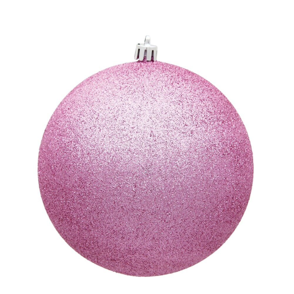 Vickerman 12" Pink Glitter Ball Ornament | Bed Bath & Beyond