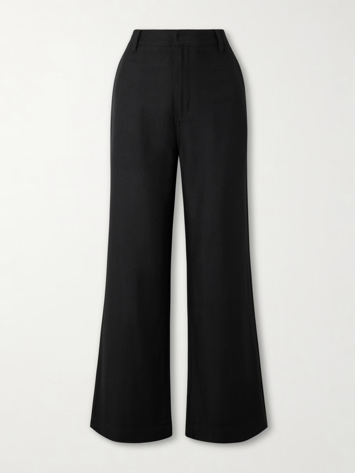 The Elder Statesman - Cashmere And Wool-blend Twill Wide-leg Pants - Black | NET-A-PORTER (US)