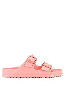 BIRKENSTOCK Arizona EVA Sandal in Coral Peach from Revolve.com | Revolve Clothing (Global)