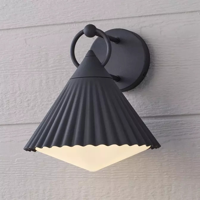 Pointed Pleat Outdoor Wall Sconce | Shades of Light