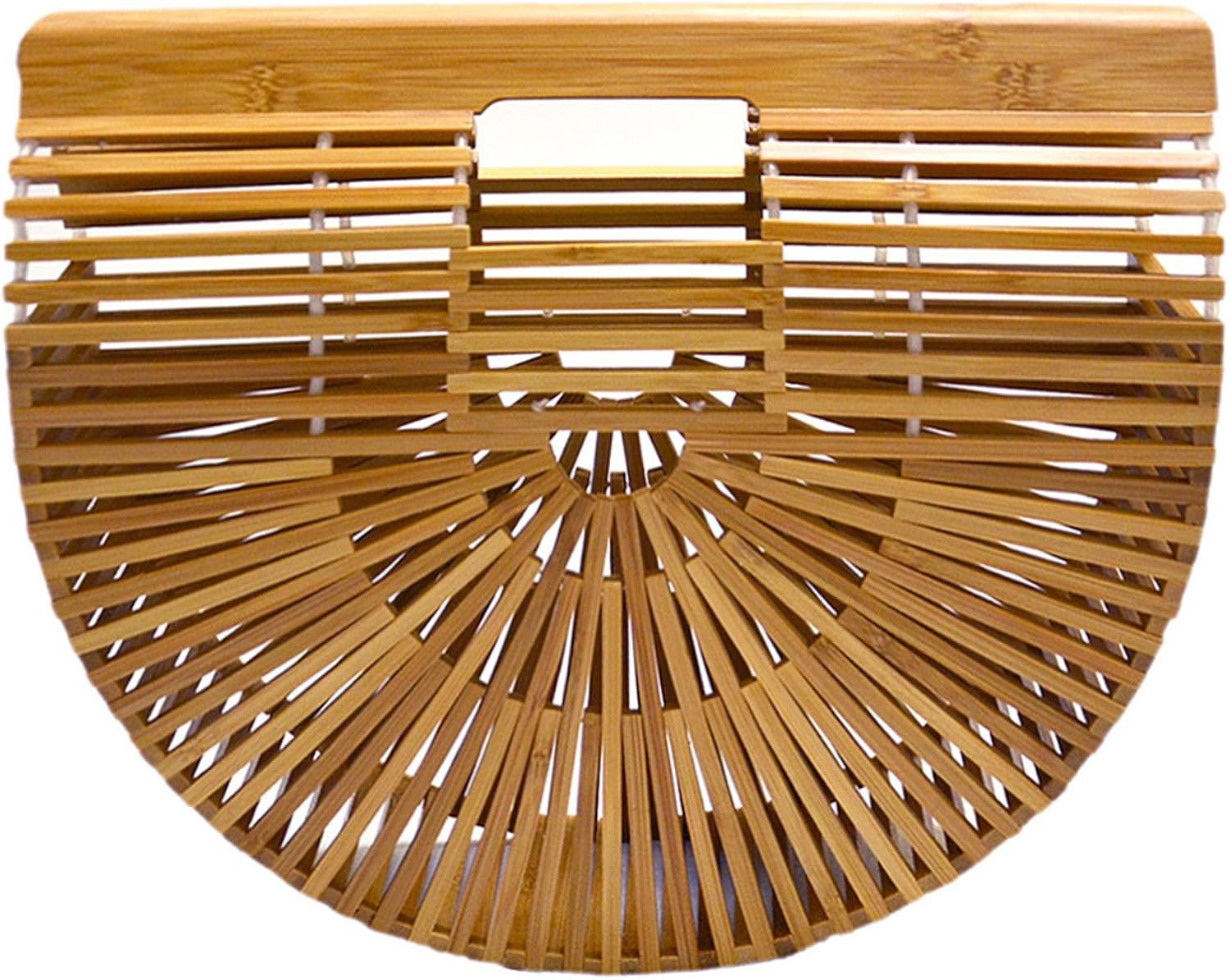 Miuco Womens Bamboo Handbag Handmade Large Tote Bag | Amazon (US)