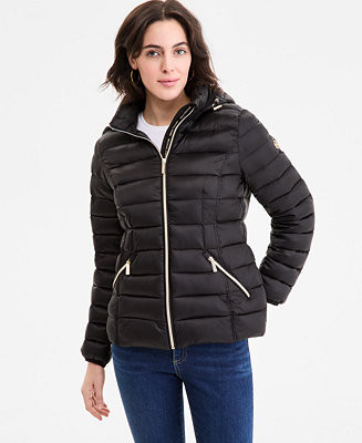 MICHAEL Michael Kors Women's Hooded Shine Packable Puffer Coat, Exclusively at Macy's - Macy's | Macy's