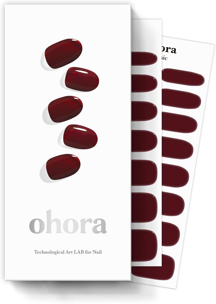 ohora Semi Cured Gel Nail Strips (N Classic Burgundy) - Works with Any Nail Lamps, Salon-Quality,... | Amazon (US)