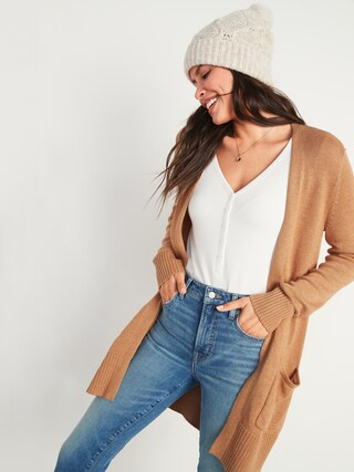 Long-Line Open-Front Sweater for Women | Old Navy (US)