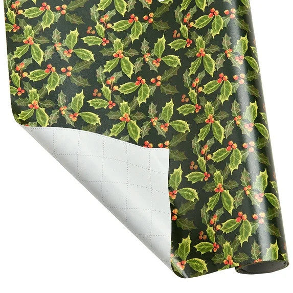 Red Holly and Berries Christmas Wrapping Paper, 60 sq ft, by Holiday Time | Walmart (US)