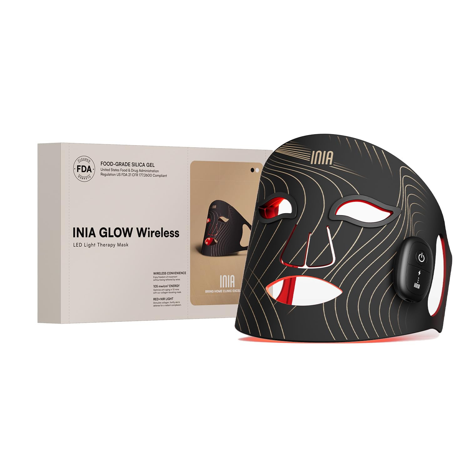 Red Light Therapy for Face, Glow Wireless LED Face Mask Light Therapy with Near-Infrared Red Ligh... | Amazon (US)