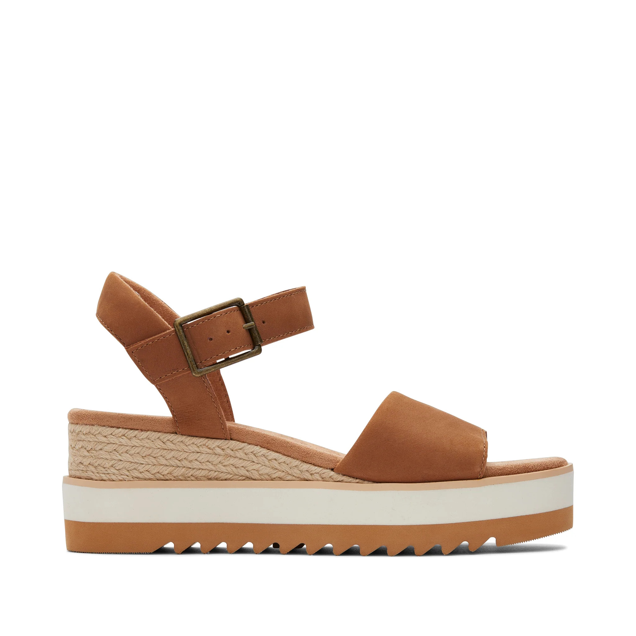 Womens Diana Tan Leather Wedge Sandal | Toms EMEA