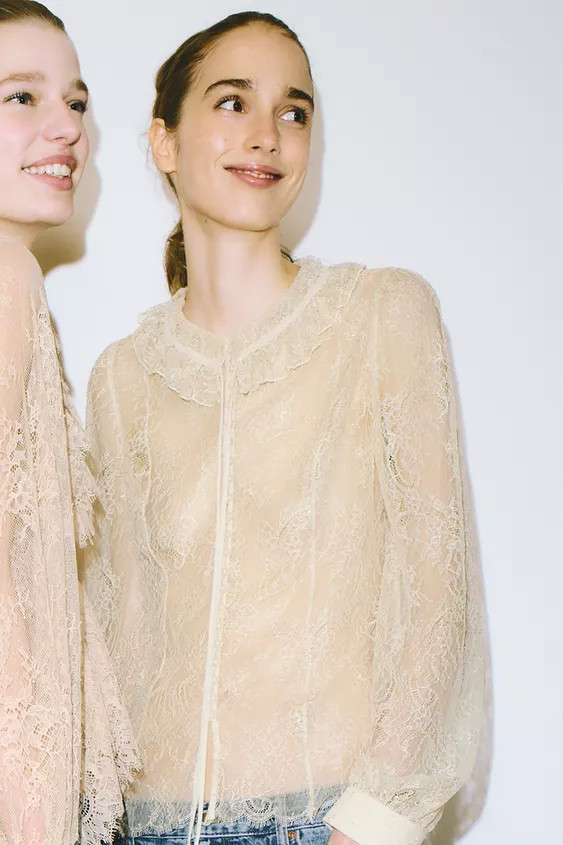 LACE BUTTON SHIRT ZW COLLECTION LIMITED EDITION | Zara US