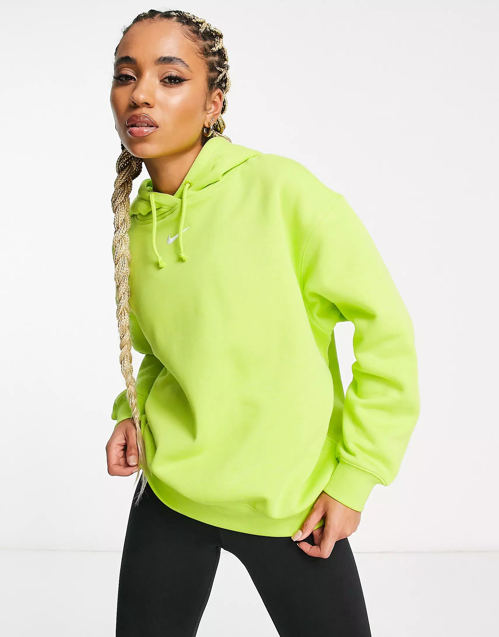 Nike Collection Fleece oversized hoodie in green | ASOS (Global)