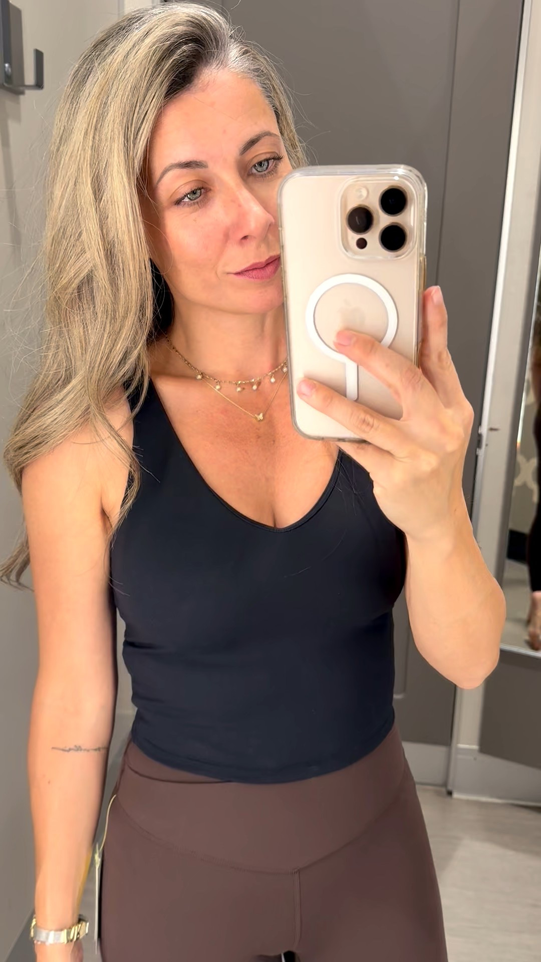 Target All in Motion Activewear!!!! Loving this brown and black combo! Top is a small and a sports bra! Comes in multiple colors! Leggings also come in multiple colors! Wearing an XS here comfortably up top but I think I may go up to a small! 

#LTKPetite #LTKOver40 #LTKActive