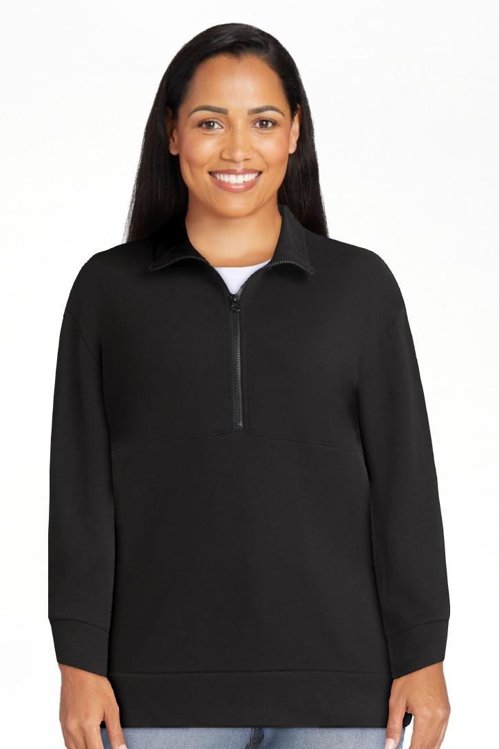 Time and Tru Women's Half Zip Fleece Sweatshirt, Sizes XS-XXXL | Walmart (US)