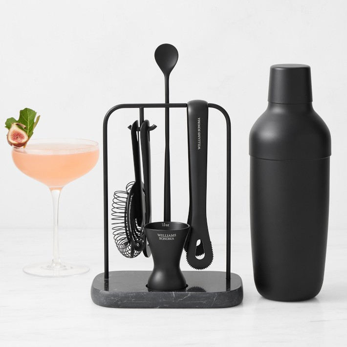 Williams Sonoma Encore Bar Tool Set with Marble Stand &amp; Shaker | Williams-Sonoma