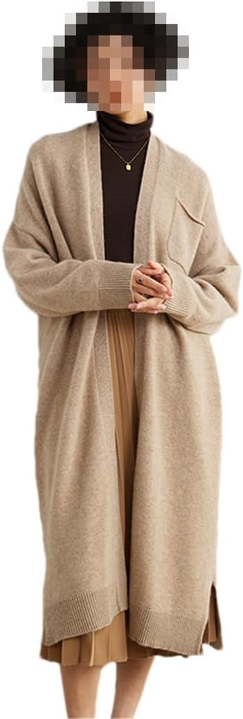 Fulbant Autumn Winter Women's Cashmere Long Cardigan Sweater Solid Color Loose Thicking Soft Long... | Amazon (US)