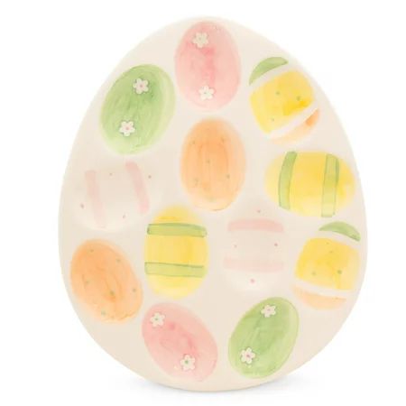 Rite Aid Ceramic Easter Egg Holder Decorative Easter Plates Hand Painted Ceramic Plates Easter Decor | Walmart (US)