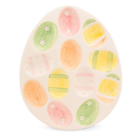 Rite Aid Ceramic Easter Egg Holder Decorative Easter Plates Hand Painted Ceramic Plates Easter Decor | Walmart (US)
