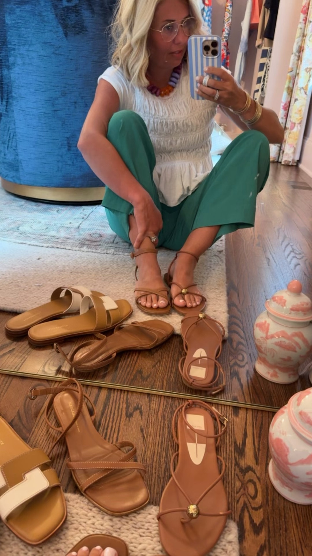 Some of my most worn sandals!! 
Top - xs
Colette - 26 
Shoes - 8 

 *Use my code Catherine20 at A+B
 *Use code Mixandmatchmadness at Loopy

#LTKootd #LTKdayinmylife #LTKOver40