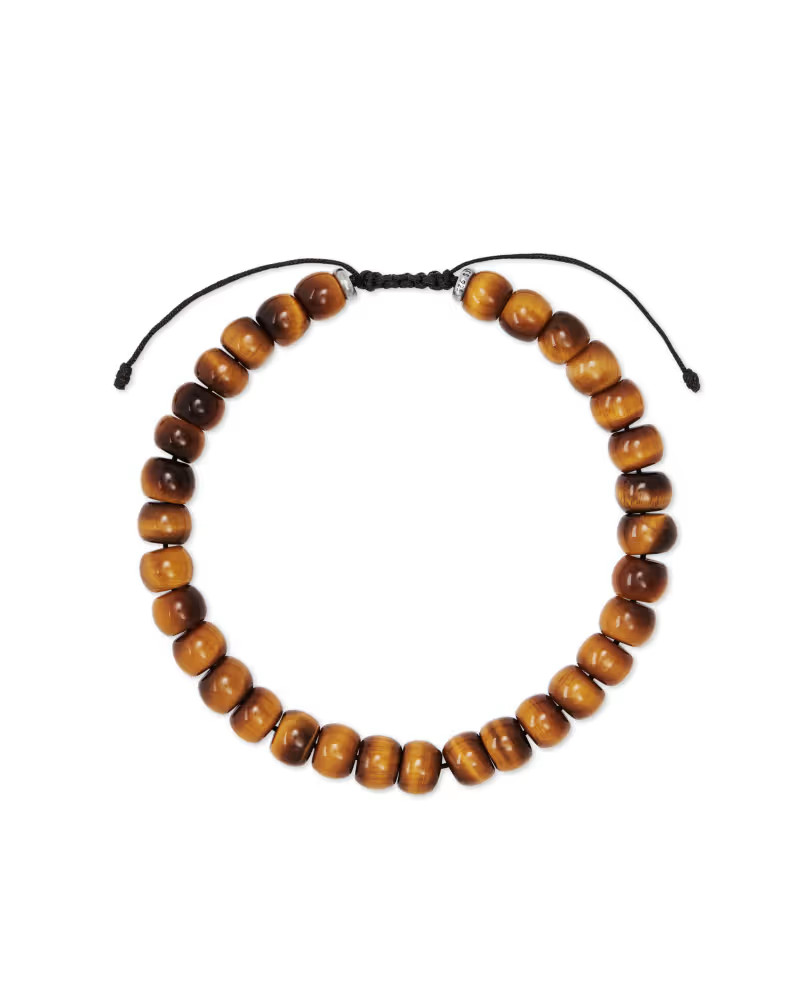 Cade Oxidized Sterling Silver Corded Bracelet in Brown Tiger's Eye | Kendra Scott | Kendra Scott